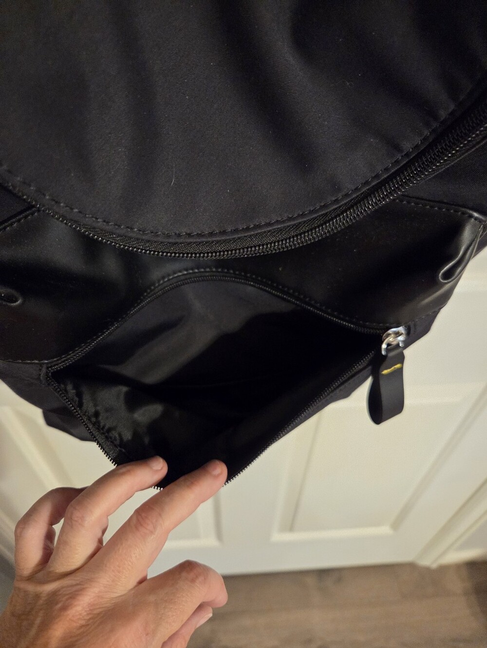 Calvin Klein Black Backpack with Faux Leather Accents - Picture 4 of 11
